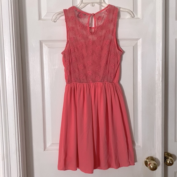 Forever 21 Sheer Back Pink Dress - Picture 2 of 7